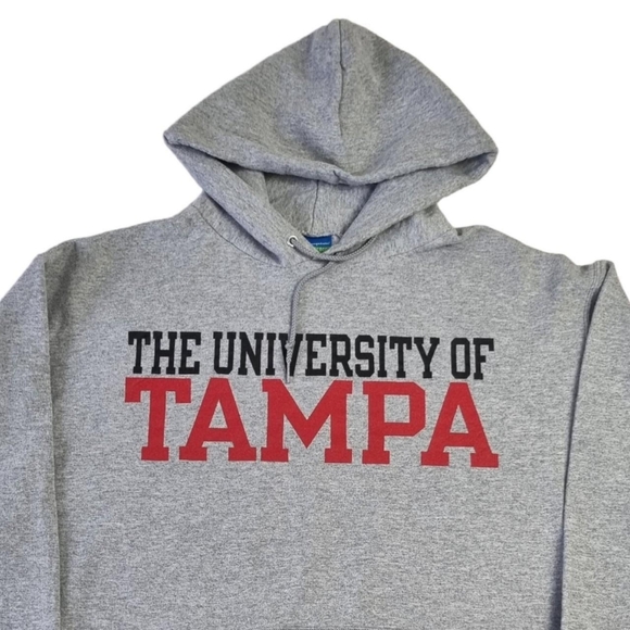 Champion University Of Tampa Hoodie Grey Hooded Sweatshirt Mens Size Large. - Picture 3 of 4